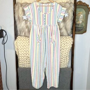 Vintage Rags to Stitches San Diego Striped Jumpsuit